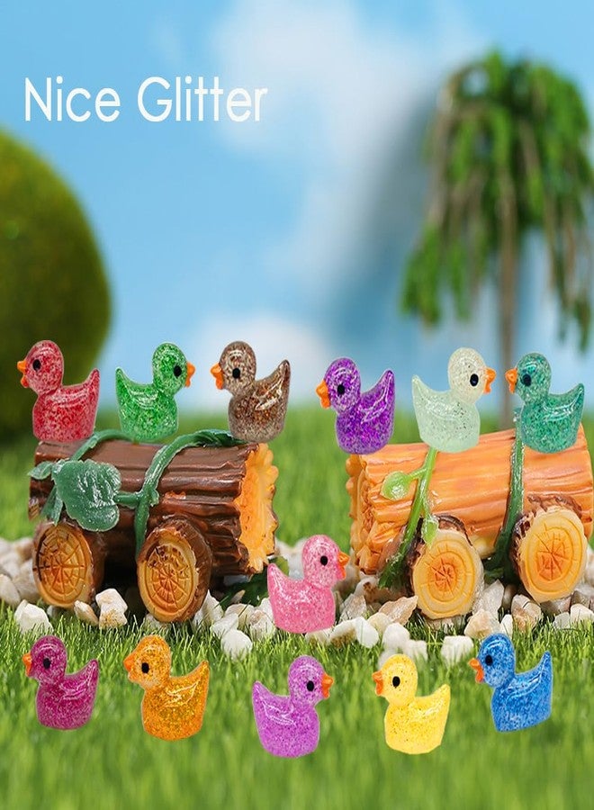 AWEELON 120 Pcs Mini Resin Ducks Glitter Miniature Figures Tiny Ducks for DIY Garden Aquarium Dollhouse Ornament Home Birthday Wedding Christmas Party School Project Accessories - Image 5